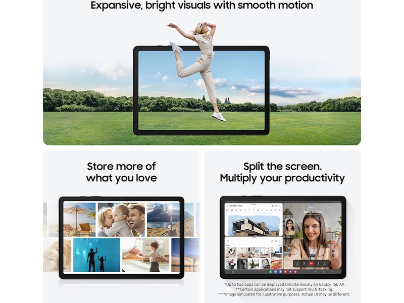 Samsung Galaxy Tab A9 4G (LTE) 64GB (marineblå) Nettbrett / iPad