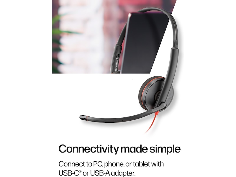 Poly Blackwire MS 3320 USB-C Headset Kablede hodesett