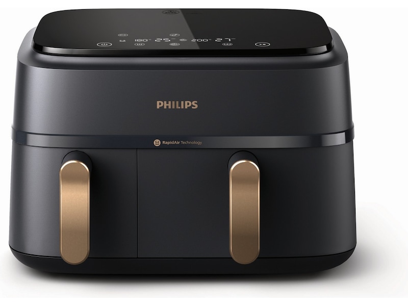 Philips dual basket airfryer 9L NA352/00 (grå/kobber) Airfryer