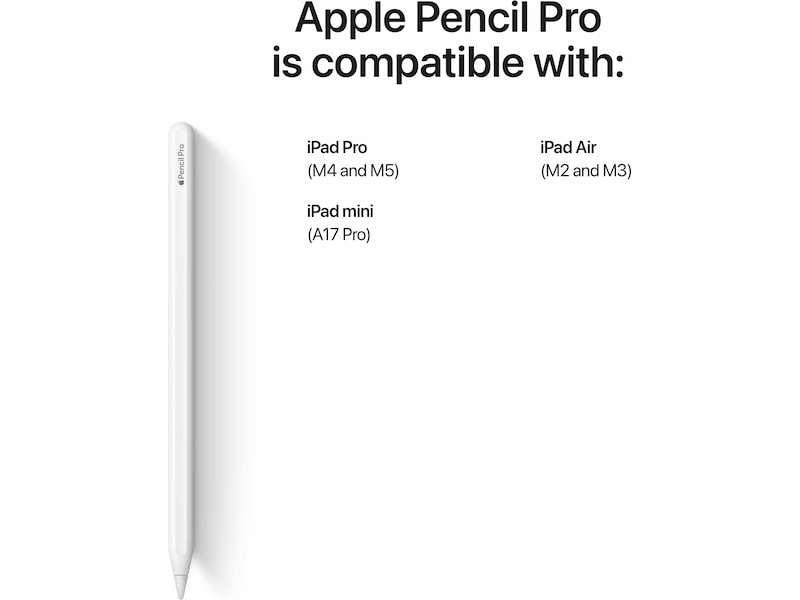 Apple Pencil Pro (hvit) Tastatur og stylus