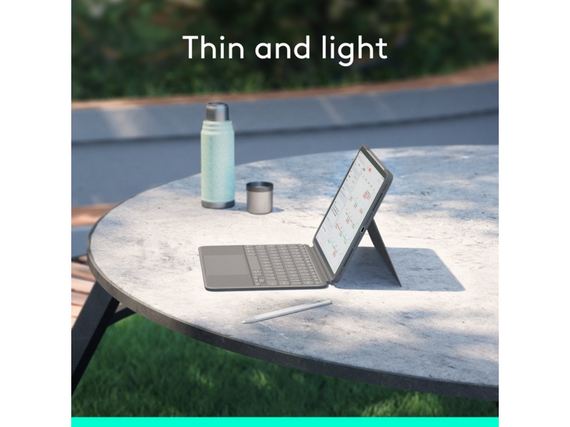 Logitech iPad Air 11" Combo Touch tastaturdeksel (oxford grey) Tastatur og stylus
