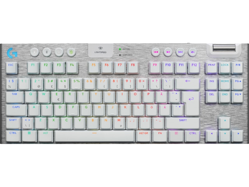 Logitech G915 X Lightspeed TKL Trådløst Gamingtastatur (hvit) Gamingtastatur