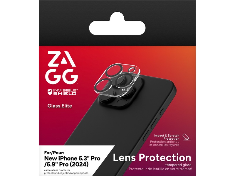 InvisibleShield Elite iPhone 16 Pro/16 Pro Max Linsebeskytter Skjermbeskytter