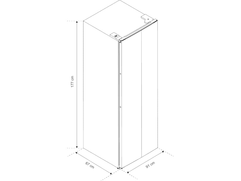 Avant SBS91DI1 Side-by-side kjøle- og fryseskap (sort) Side-by-side kjøleskap