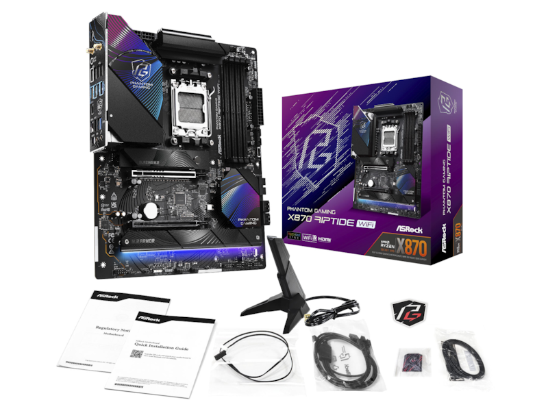 ASRock X870 Phantom Gaming Riptide WiFi Hovedkort AMD Socket