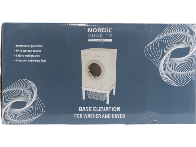Nordic Quality basehøyde for vaskemaskin/tørketrommel med kurv Tilbehør til vaskemaskin og tørketrommel