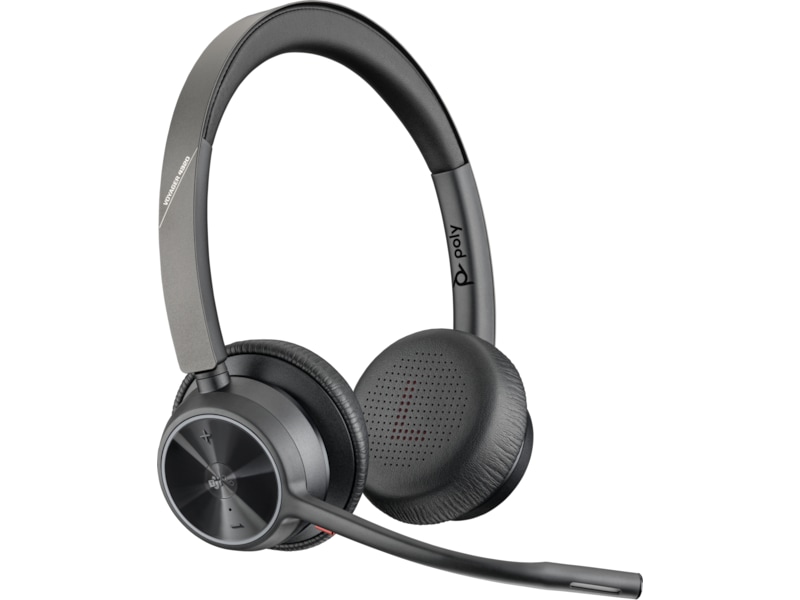 Poly Voyager 4320-M MS USB-C Headset med ladestativ Trådløse hodesett