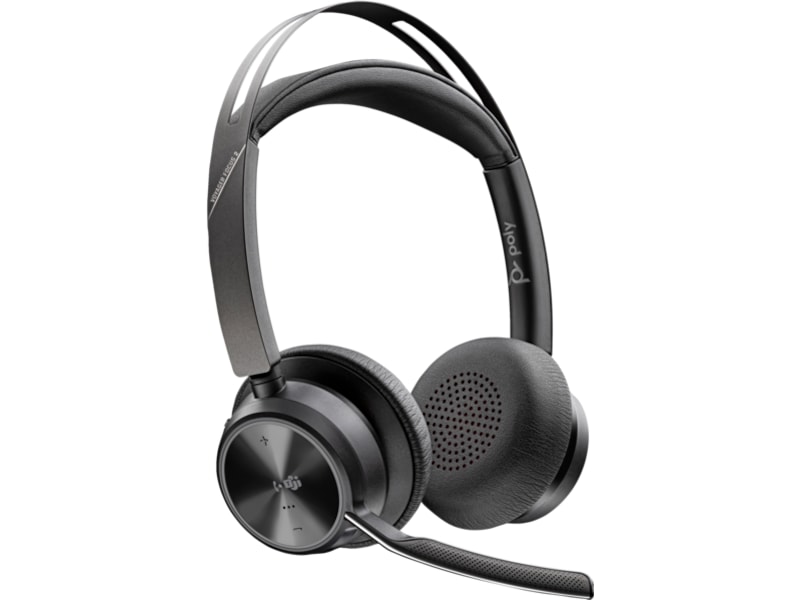 Poly Voyager Focus 2 MS USB-C Headset med ladestativ Trådløse hodesett
