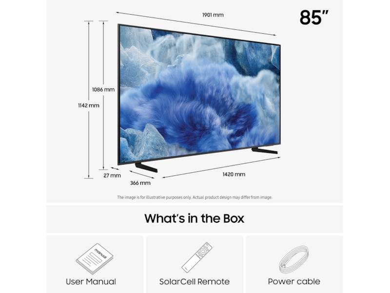 Samsung 85" Q8FA QLED 4K smart-TV (2025) Over 80 tommer TV