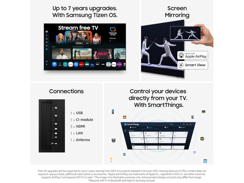 Samsung 55" Q7F2 QLED 4K smart-TV (2025) 50 - 59 tommer TV