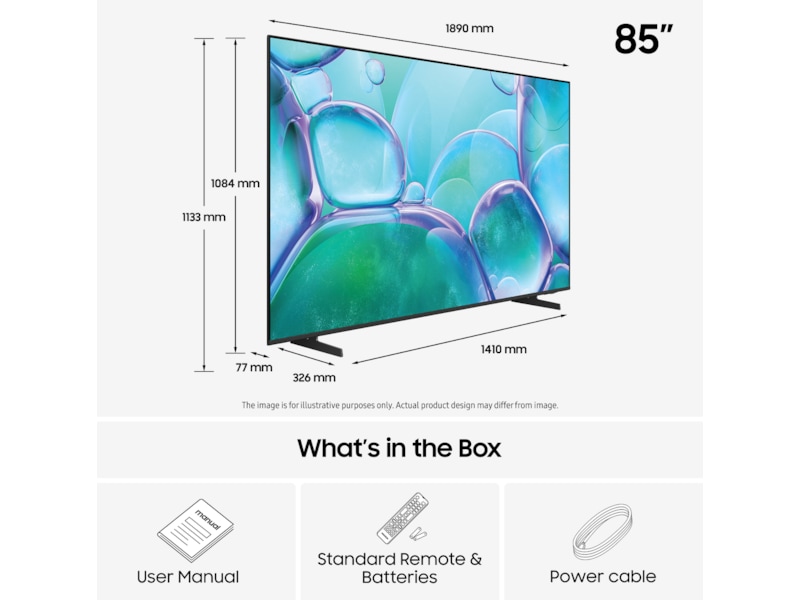 Samsung 85" U7005F UHD 4K smart-TV (2025) Over 80 tommer TV