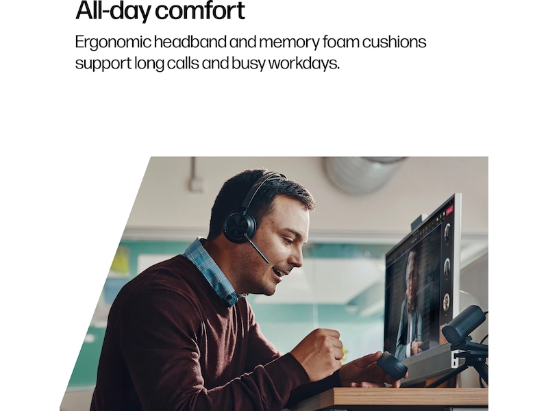 HP Poly Voyager Focus 2 MS USB-C trådløst headset Trådløse hodesett