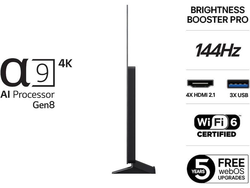 55 tommer LG OLED C5 AI 4K Smart TV 2025 50 - 59 tommer TV
