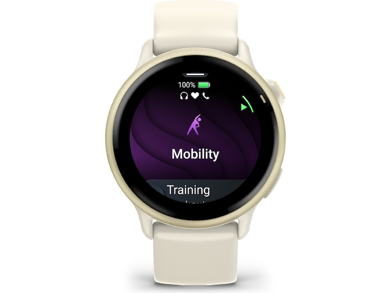 Garmin Vivoactive 6 AMOLED 42mm GPS (bone/lunar gold) Smartklokker