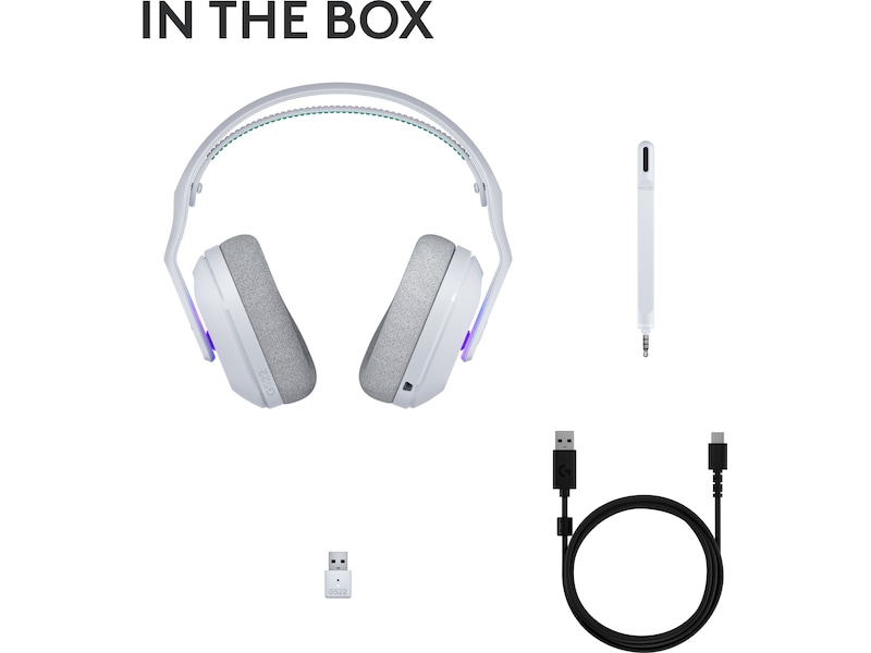 Logitech G522 Lightspeed Trådløst Gaming Headset (hvit) Gamingheadset