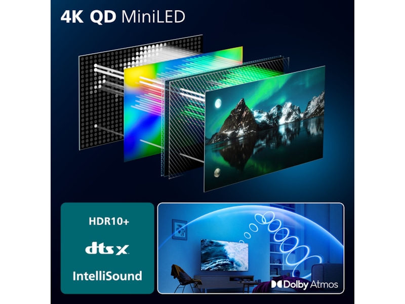 Philips 65" MLED810/12 QD smart miniLED TV (2025) 60 - 69 tommer TV