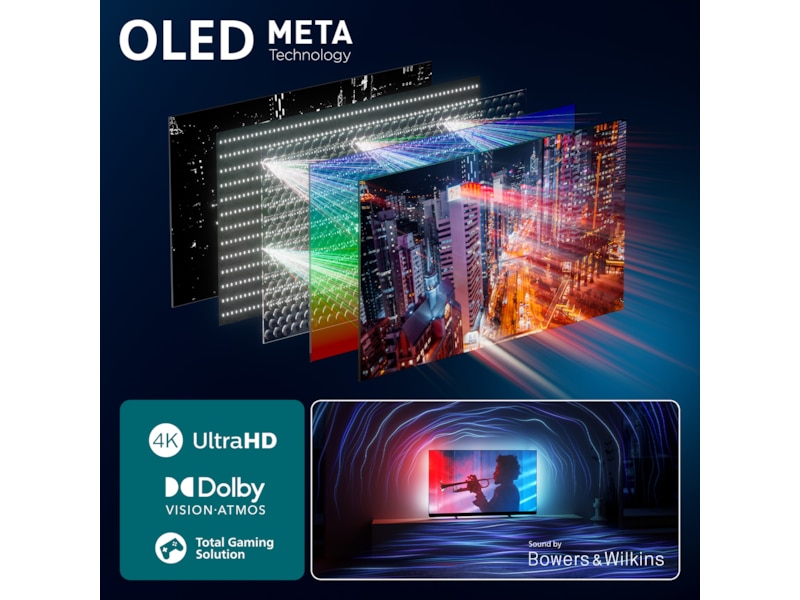 Philips 77" OLED910/12 OLED Plus smart Ambilight AI TV (2025) 70 - 79 tommer TV