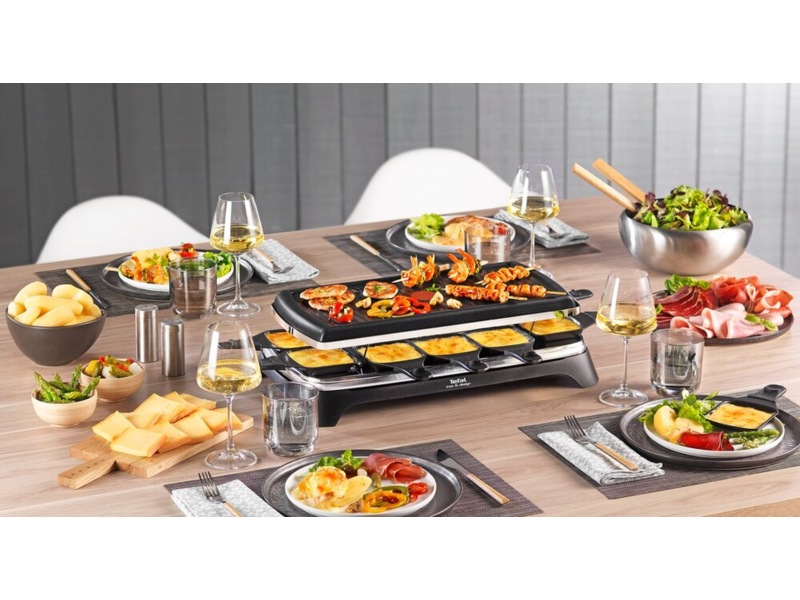 Tefal RE458812 raclette Inox & Design 10 panner (svart) Andre kjøkkenapparater