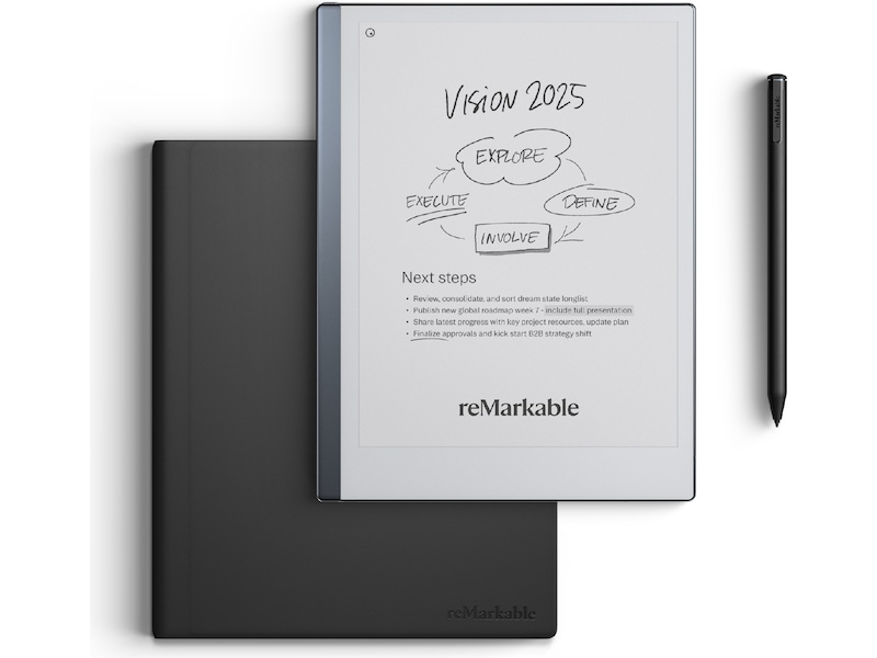 reMarkable 2 10,3" 8GB inkl. Marker Plus og Book Folio (sort skinn) Digitale notatblokker