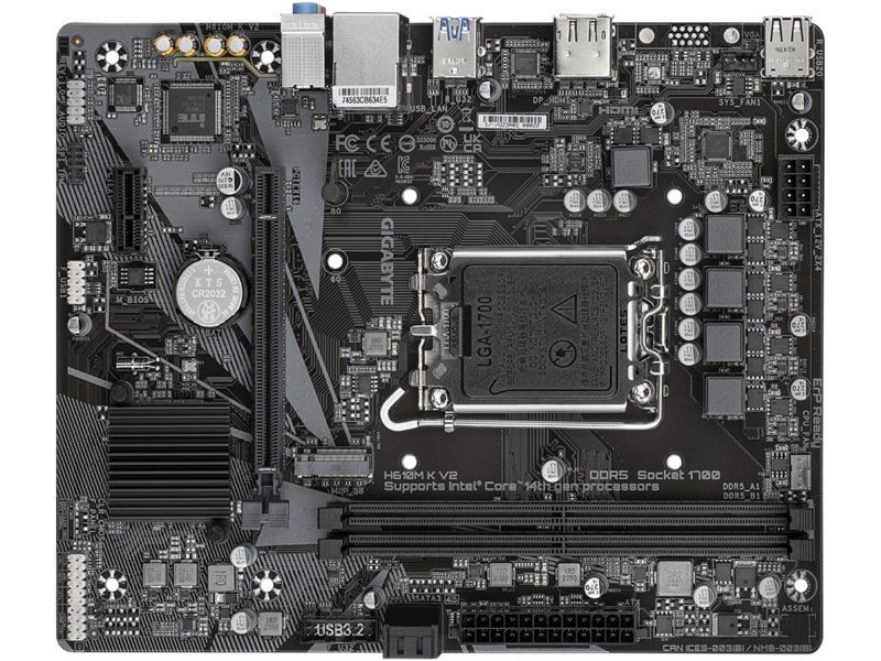 Gigabyte H610M K V2 Hovedkort Intel Socket
