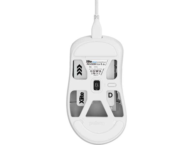 Pulsar Xlite gamingmus medium (hvit) Gamingmus
