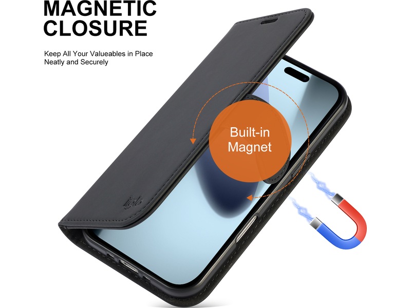 iiglo iPhone Air Lommebokdeksel (sort) Mobildeksel