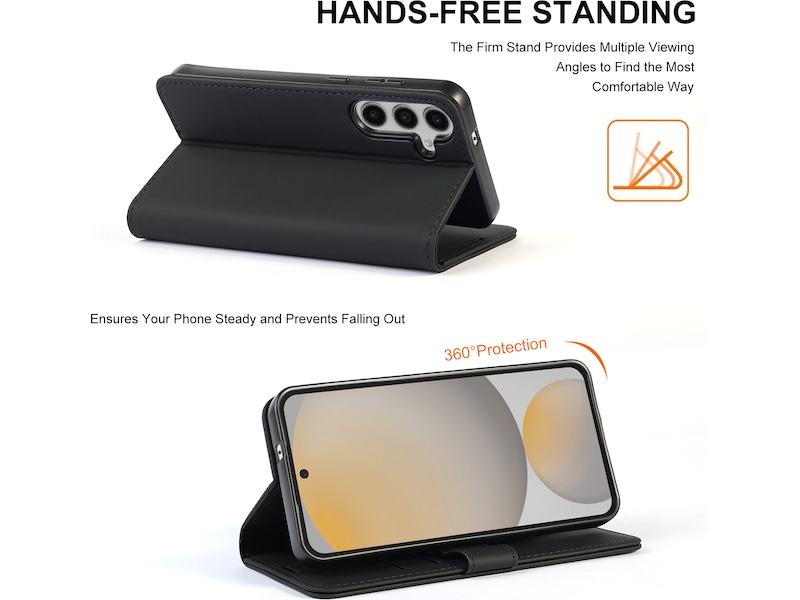 iiglo Galaxy S25 FE Lommebokdeksel (sort) Mobildeksel