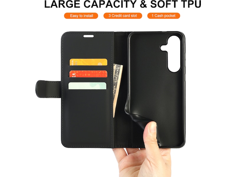 iiglo Galaxy S25 FE Lommebokdeksel (sort) Mobildeksel