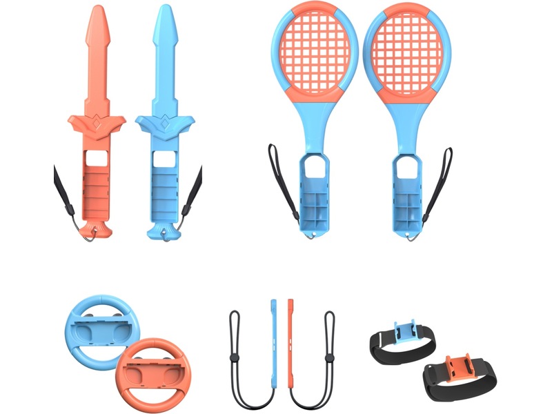 Gaminja Nintendo Switch 2 10-i-1 kombinasjonssett (blå/oransje) Tilbehør til spillkonsoller