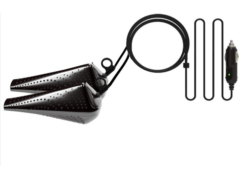 Hedgehog Drive skotørker for bil + adapter (sort) Skotørkere