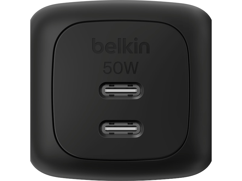 Belkin Dual USB-C PD GaN vegglader (sort) Mobilladere