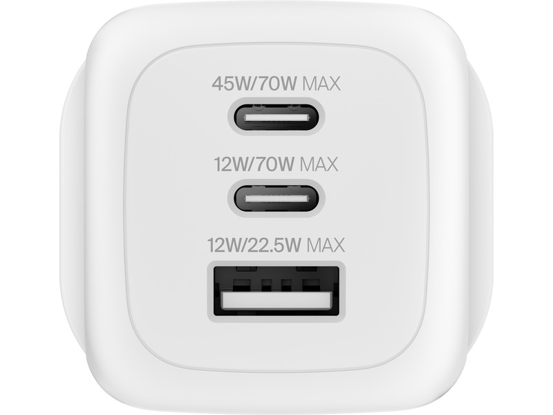 Belkin BoostCharge Pro GaN 70W vegglader + reiseadapter Mobilladere