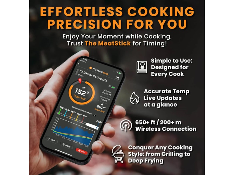 THE MEATSTICK V Sett trådløst steketermometer Andre kjøkkenapparater
