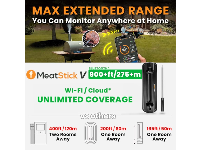 THE MEATSTICK V Sett trådløst steketermometer Andre kjøkkenapparater