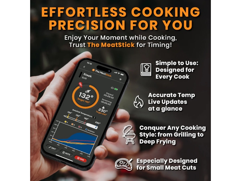 THE MEATSTICK Chef X Sett trådløst steketermometer Andre kjøkkenapparater