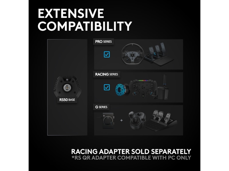 Logitech G RS50 Xbox/PC Ratt og pedaler