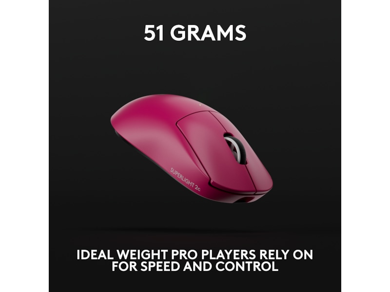 Logitech Pro X Superlight 2c trådløs gamingmus (rosa) Gamingmus
