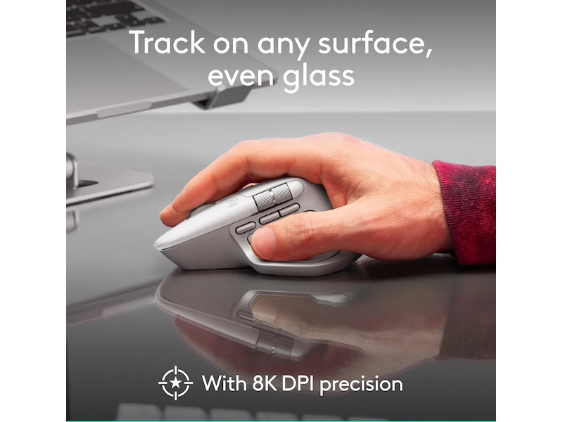 Logitech MX Master 4 for Mac Trådløs Mus (hvit sølv) Mus