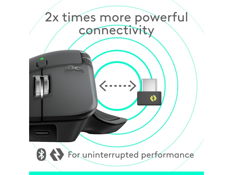 Logitech MX Master 4 Trådløs Ergonomisk Mus (grafittgrå) Mus