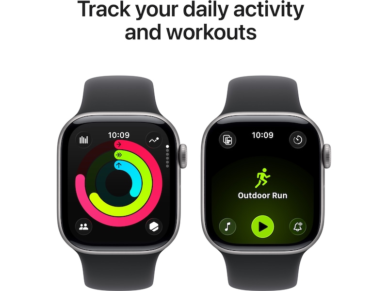 Apple Watch Series 11 GPS + LTE 42mm aluminium (stellargrå) Smartklokker