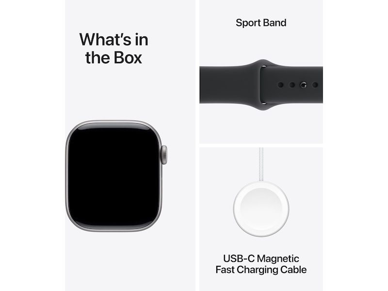 Apple Watch Series 11 GPS + LTE 42mm aluminium (stellargrå) Smartklokker