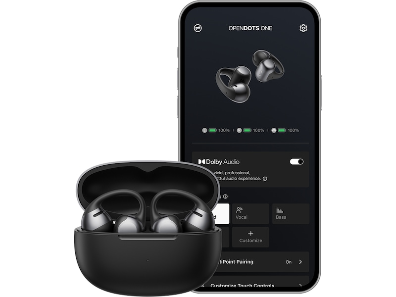 SHOKZ OpenDots Trådløse åpne ørepropper, half In-Ear (sort) Ørepropper