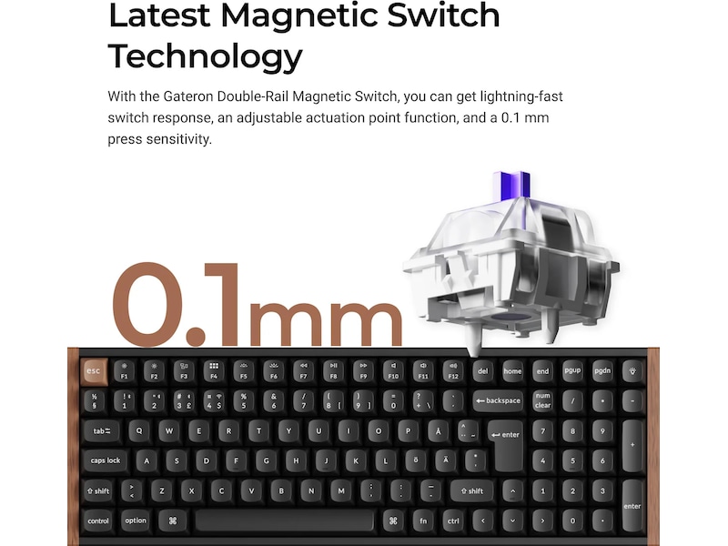 Keychron K4 HE Trådløst Gamingtastatur (svart) Gamingtastatur