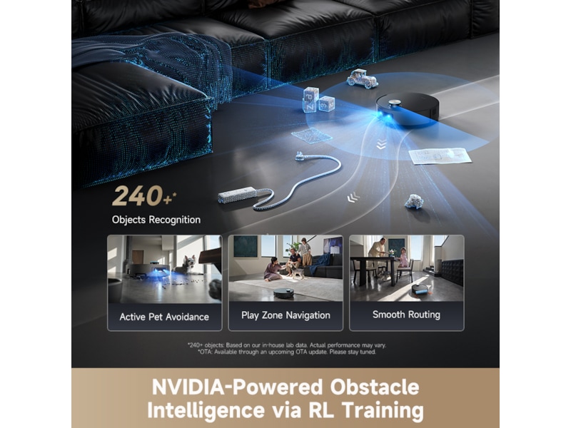 Dreame Aqua10 Ultra Roller Robotstøvsuger (sort) Robotstøvsugere