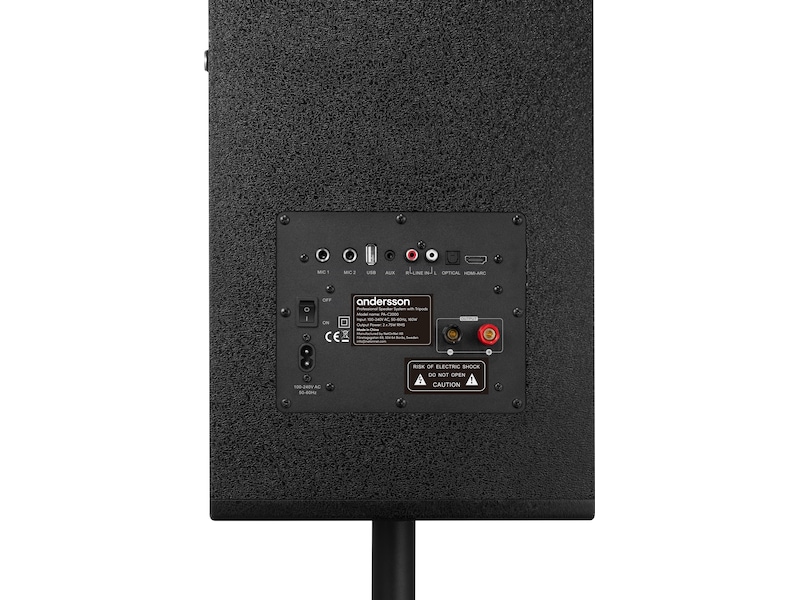 Andersson PA-system 300W Bluetooth 5.3 Høyttalere
