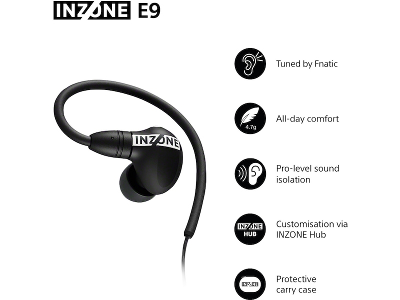 Sony INZONE E9 In-Ear Gaming Ørepropper (svart) Ørepropper