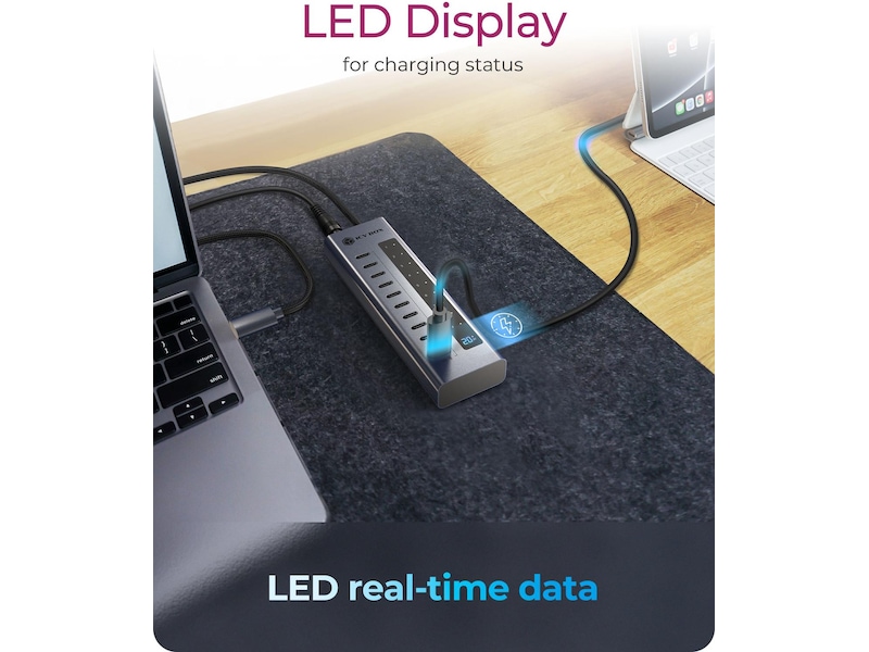 ICY BOX 10 porter USB Type-C® Gen 2 Hub Dockingstasjon & USB-HUB