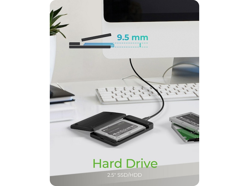 Icy Box 2.5" SATA HDD/SSD kabinett Eksterne kabinetter