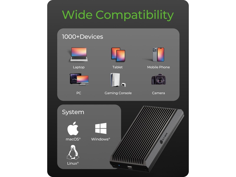 ICY BOX M.2 NVMe enclosure Eksterne kabinetter