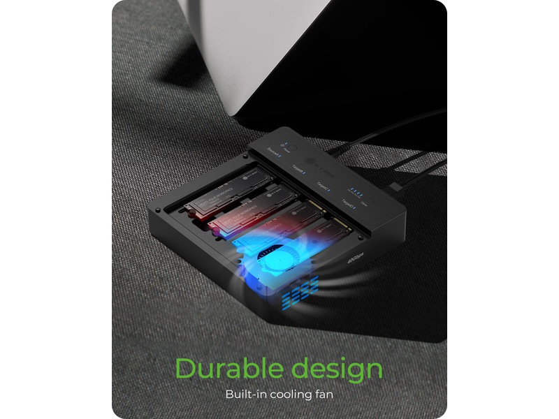  ICY BOX 4 bay Clone and DockingSation Dockingstasjon & USB-HUB